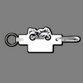 4mm Clip & Key Ring W/ Colorized Racing Motorcycle Key Tag
